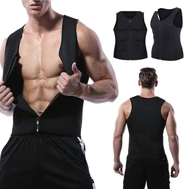 Higher Belly Compression Burn Fat Men Slimming Waist Trainer Sweat Vest ...