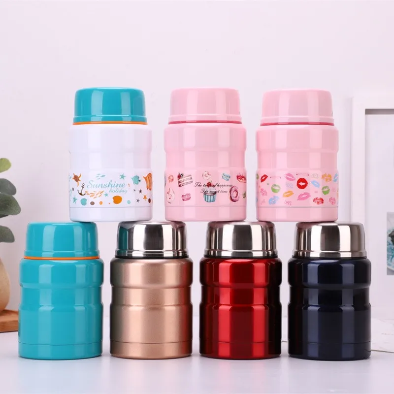 

500ml Double wall hot food flask stainless steel vacuum thermos vacuum insulated thermo food jar