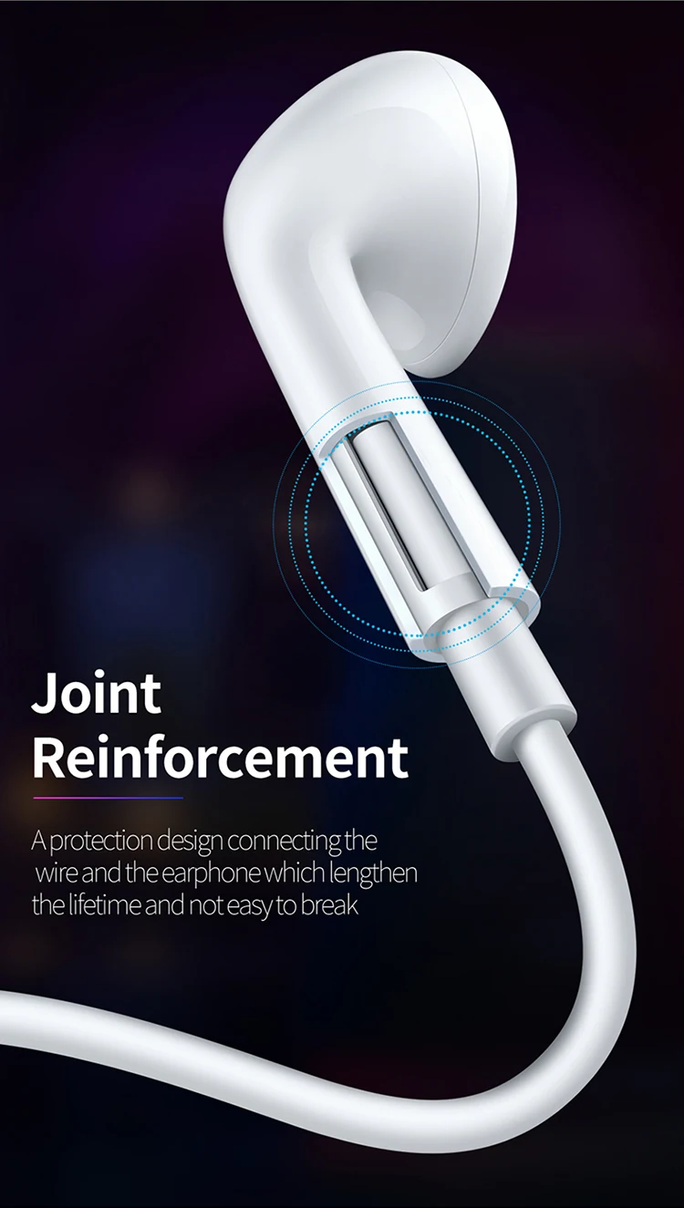Mcdodo mobile type c plug in-ear earphone 1.2m high quality wired type-c earbuds for xiaomi/huawei - ANKUX.COM