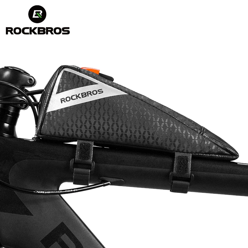 

ROCKBROS B57 Bicycle Bag Ultralight Mini Size Top Front Tube Frame Triangle Bag Portable Water Repellent MTB Road Bag, Black