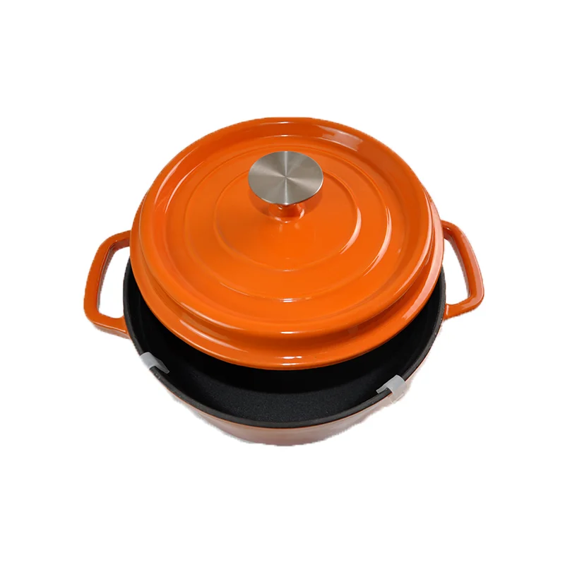 

Amazon Best Seller Dutch Oven 24cm Red Eco-Friendly Enameled Cast Iron Casserole pot