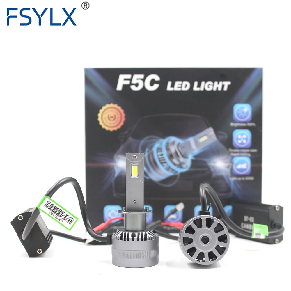 

FSYLX F5C H1 H4 H7 H11 canbus LED Headlight 120W 24000LM 9005 9006 H13 880 H15 H13 9004 9007 H11 H7 H4 Car LED fog Head light