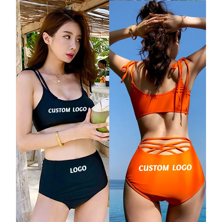 

Free Shipping Custom RPET Recycled eco swimsuit sexy retro girls micro brazilian Bandini bikinis woman swimwear