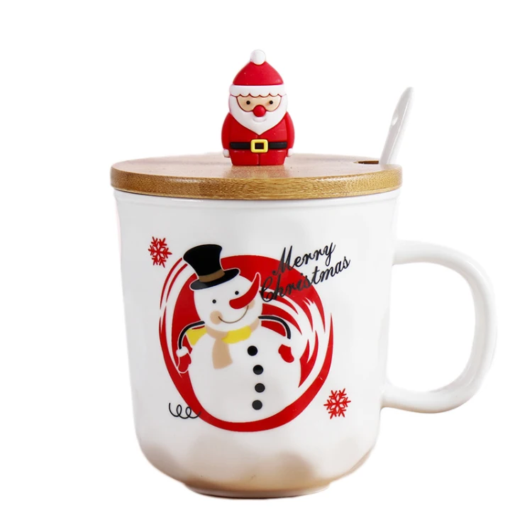 

New style Christmas Santa Christmas tree Elk snowman ceramic mug cartoon mug, Multi color