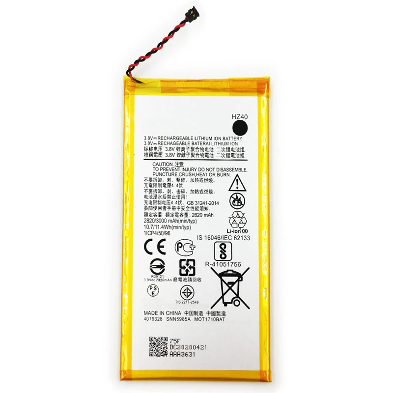 

Rechargeable Batteries HZ40 Battery For Motorola Moto Z2 Play XT1710-08 XT1710 XT1710-06 XT1710-09 XT1710-11 3000mAh