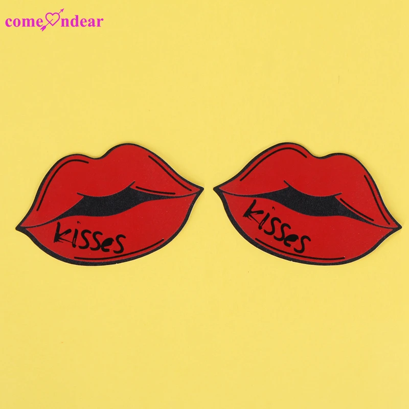 

Garment Accessories Lovely Lip Shape Women Pasties Nipple Cover Sticker