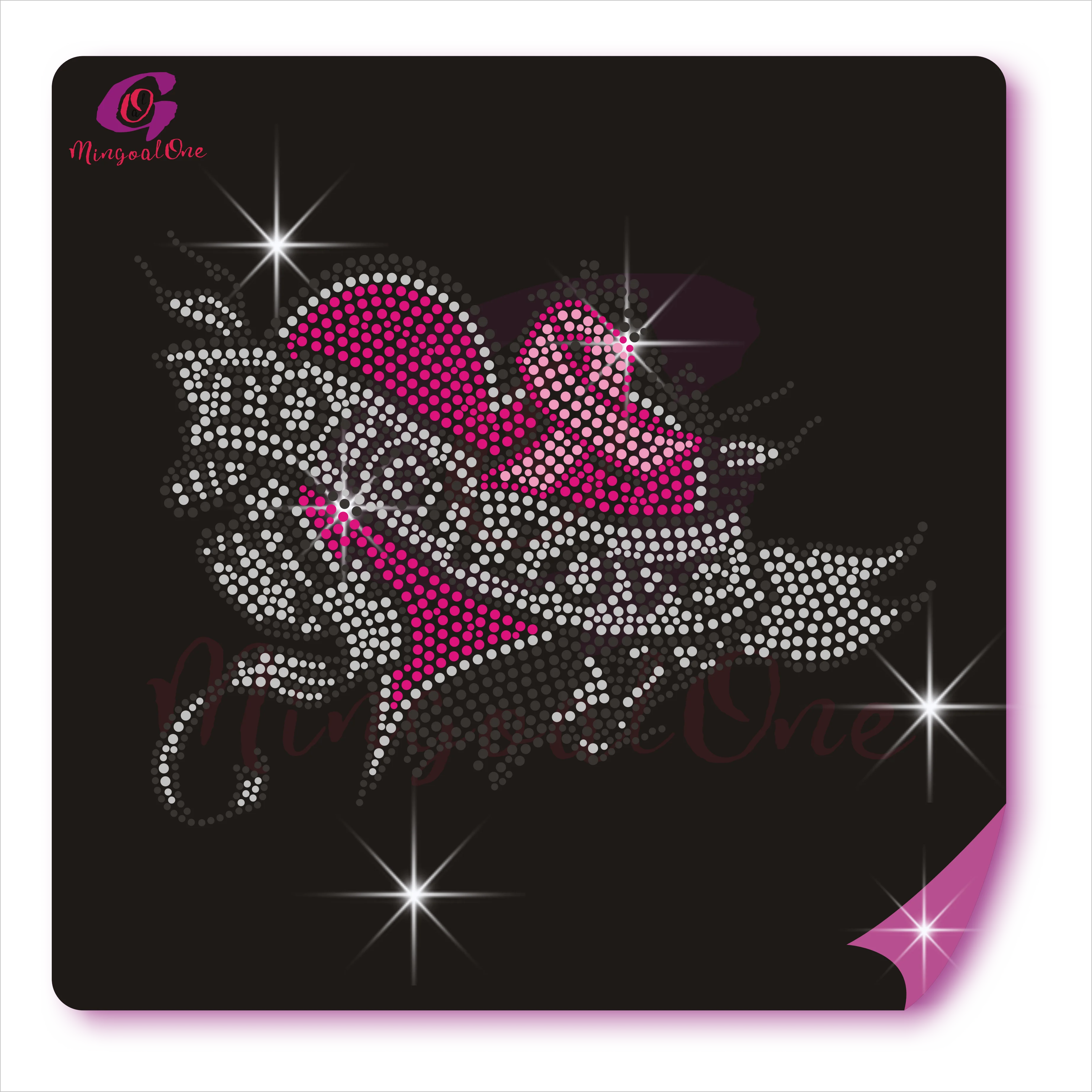 

Sparkle Heart Hotfix Rhinestone Transfer Bling Crystal Heart Rhinestone Heat Transfer Applique, Select from color chart