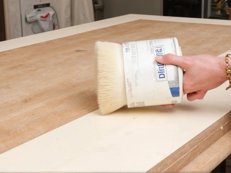 Applying finish to DIY kitchen table