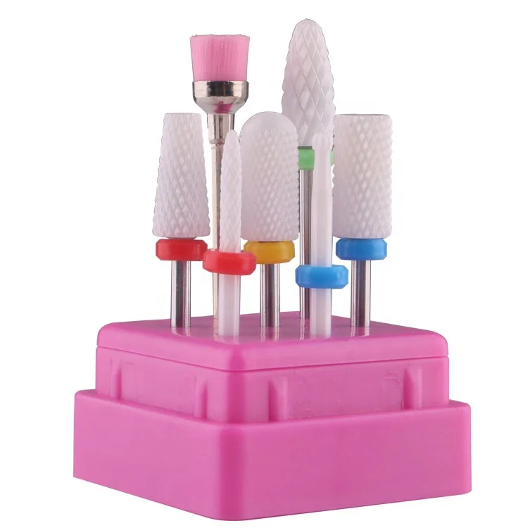 

High quality custom bits nail drill nail file hurricane corn ceramic nail drill bits set, Yellow, blue, green, hot pink, orange, red, black