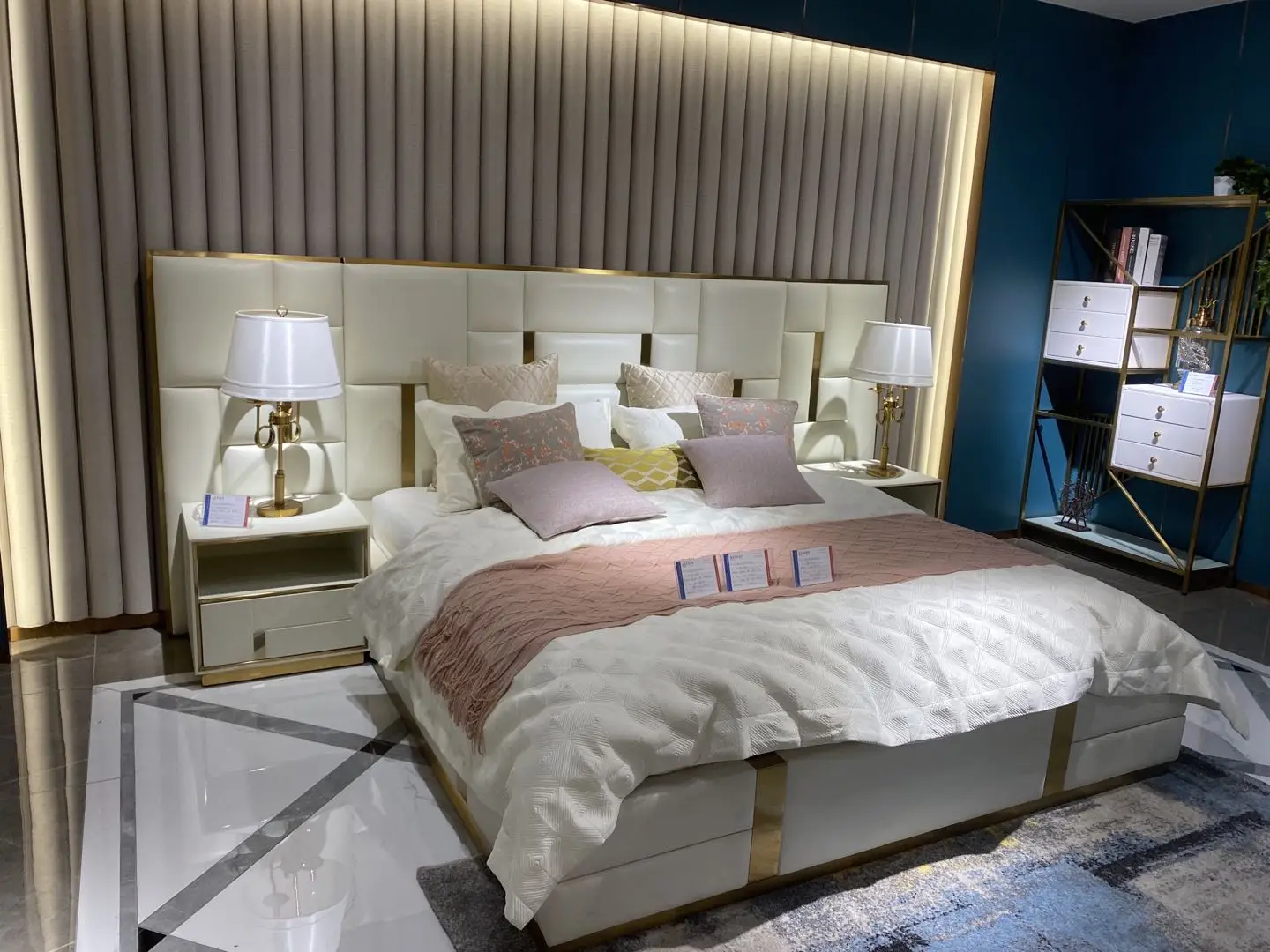 The Latest Luxury Leather Kingsize Bed With Storage Features And A