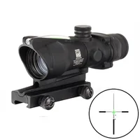 

SPINA OPTICS Hunting Riflescope ACOG 4X32 scopes Real Fiber Optics Red green Illuminated Tactical Optical Sight scope
