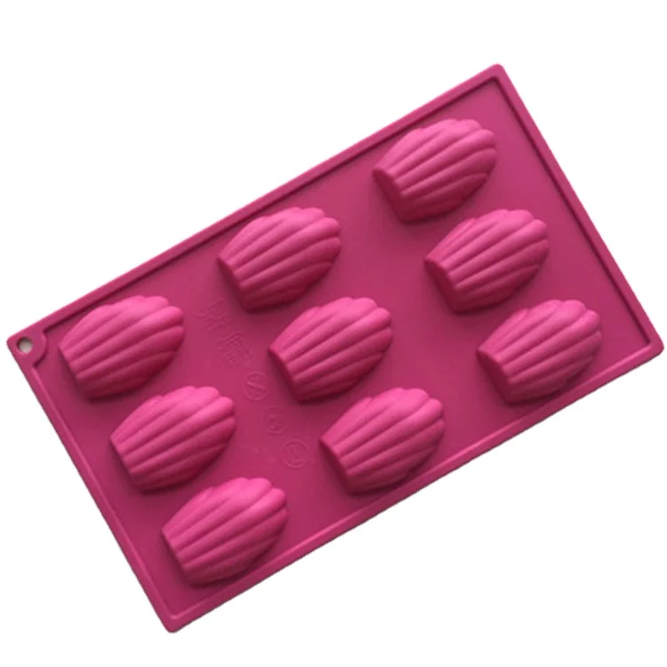 

J160 9 cavity shell shape silicone cake molds for baking, Random