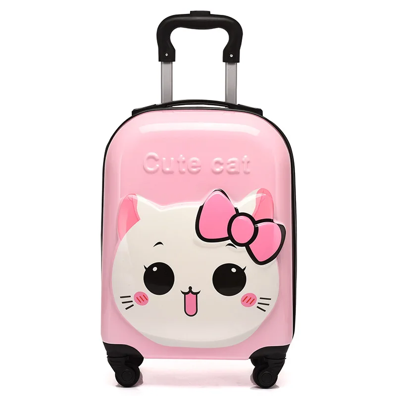 

Hot Sale Custom Design Kids Suitcase Luggage Printable Characters 18 Inches Cute Animal Travel Smart Luggage Wheeled Suitcases