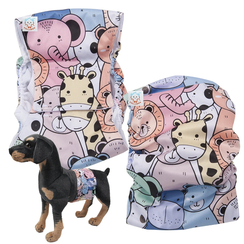 

COLLABOR English Dachshund Xl Dog Diapers Super Absorbent Training Pee Pad Dog Diapers Assorted Dog Denim Diaper, Solid, print, digital print
