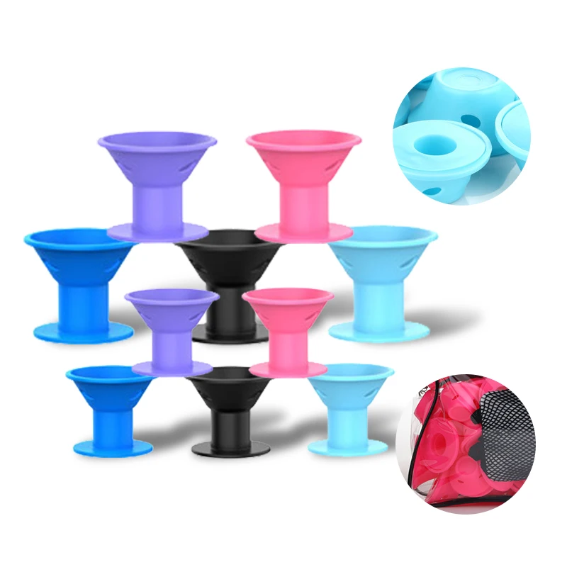 

Amazon's hot selling new mushroom bell hairdressing tool sleep curl does not hurt hair soft silicone hair curl size bangs curler