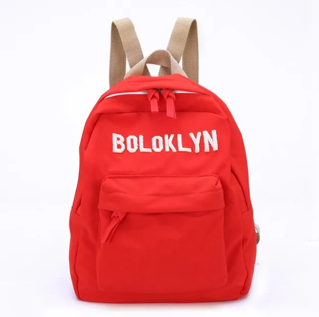 

Wholesale Solid Color Embroidery CanvasParent-Child Backpack