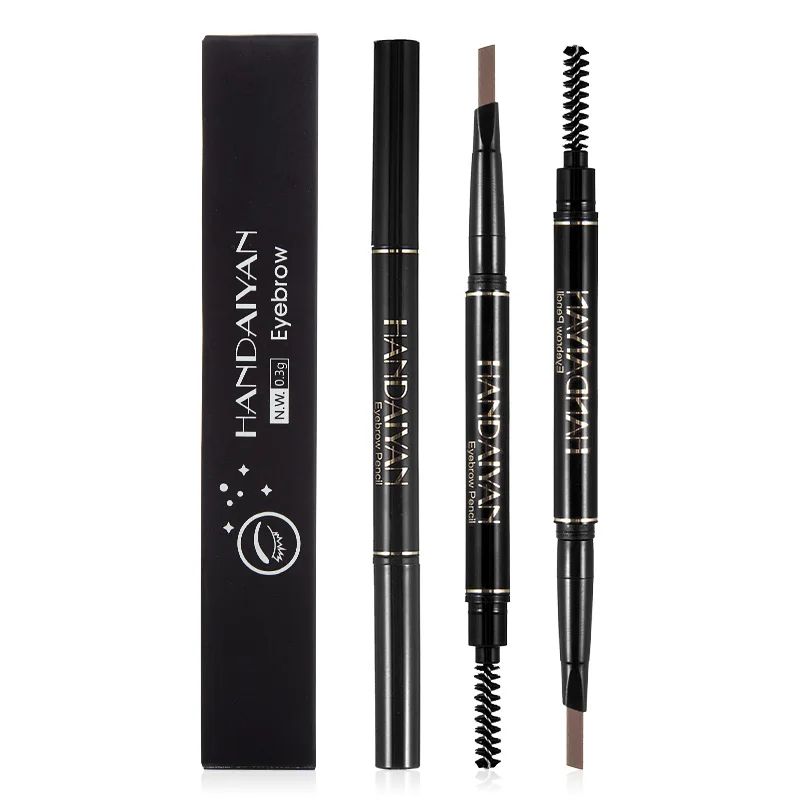 

New design with rotate eyebrow brush long lasting auto rotating double head waterproof eyebrow pencil