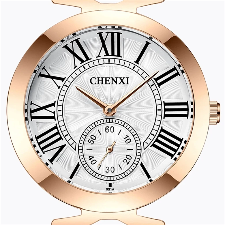

CHENXI Luxury Leather Band Analog Quartz Wrist Watch Brand Roman Numeral Dial Waterproof Ladies Watch Relogio Feminino