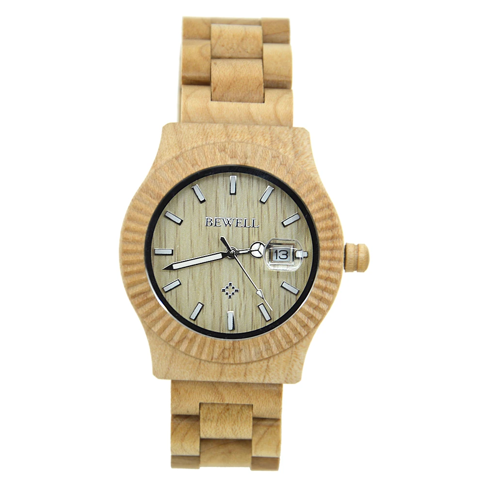 

Wholesale Fashion Wooden Watch Men Custom Logo Bewell Wood Wrist Watch