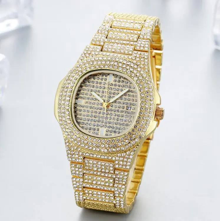 

Fashion hip hop watch jewelry diamond square relojes watch iced out luxury watches