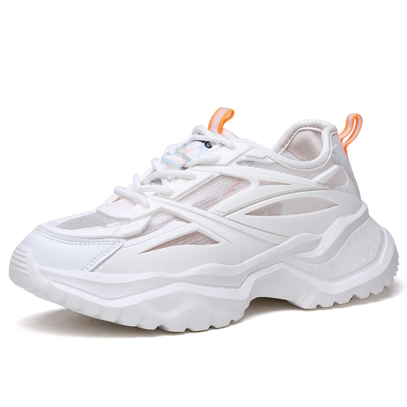 

White casual microfiber thick soles breathable daddy shoes ladies casual women fashion casual shoes white shoes