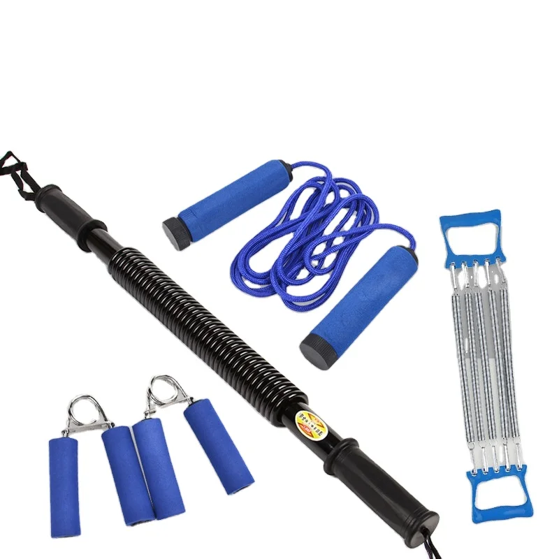 

indoor fitness multifunctional arm strength device arm strength bar with foam rope jump fitness hand grip trainer, Picture color