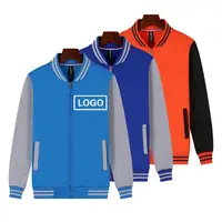 

Factory direct selling thickening custom men's zipper matching color baseball bomber baseball jacket wholesale hoodies