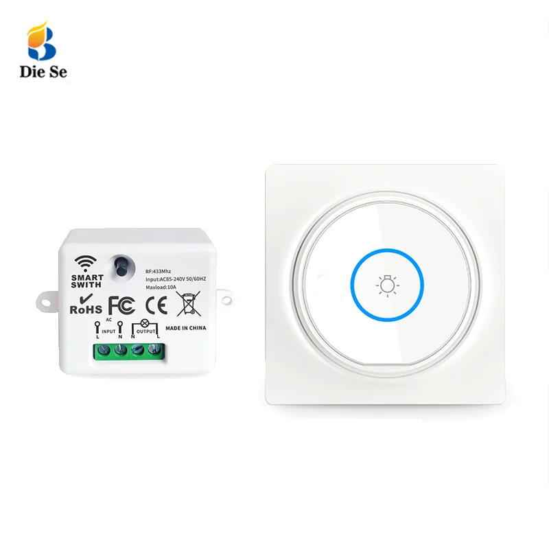 

Smart Home Touch Switch waterproof Switch Remote Control Light No Battery No Wire Needed Wireless Switch Self-Powered