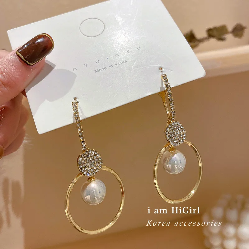 

2021 fashion pendant drop zirconia jewelry earrings