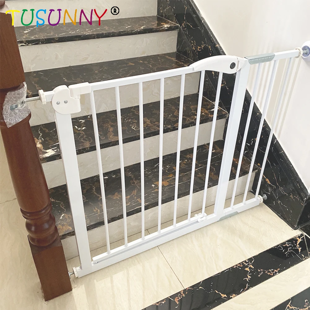 

Baby Pet Safety Gate Door Kids Protection Security Stairs Fence Safe Doorway Gate For Baby Pets Isolating Fence Product, White,blue,grey