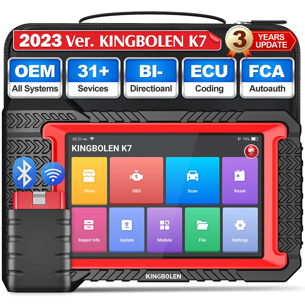 

Hot Kingbolen K7 12V Vehicles Diagnostic Tools 31 Resets Auto OBD2 Scanner Diagnostic Machine For All Cars Software 3 Years Free