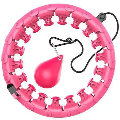 

New 24 Detachable Knots Adult Fitness Smart Weighted Hoola Hoop Hula Ring Hula Hoops with Weight ball, Optional