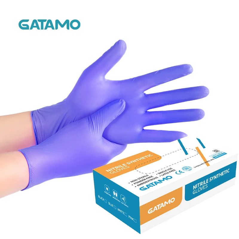 

SN6 Purple nitrile gloves hand food grade gloves powder-free synthethic nitrile gloves