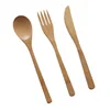 Simple Design Japanese bamboo cutlery/Flatware Set Reusable Bamboo Spoon Fork set Reusable Travel Cutlery