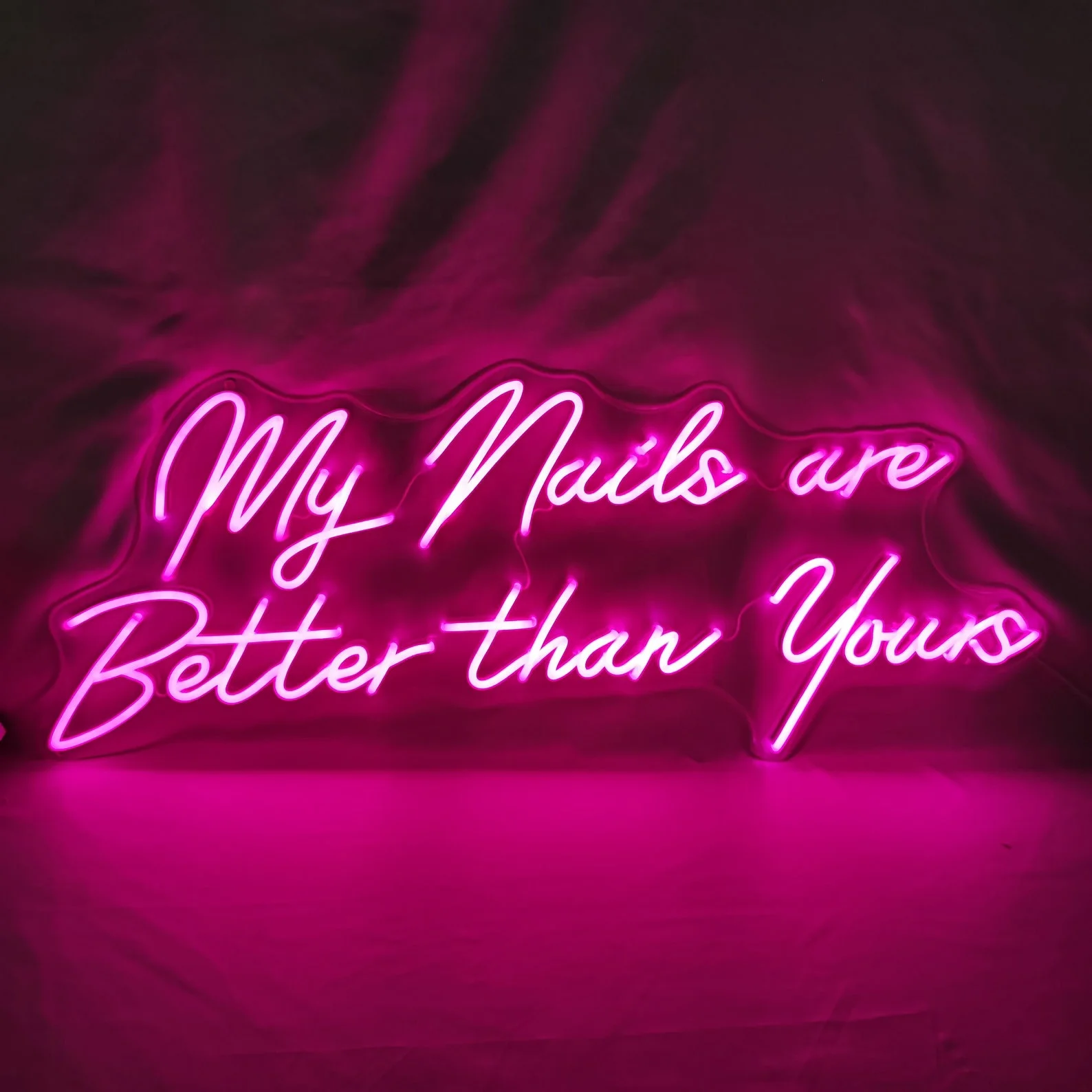 

My Nails are Better than Yours store sign hair beauty salon Store logo neon sign
