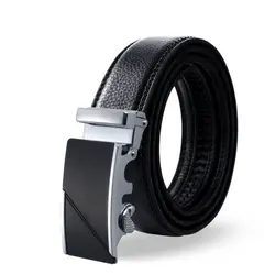 Men formal leather belts business ratchet genuine 