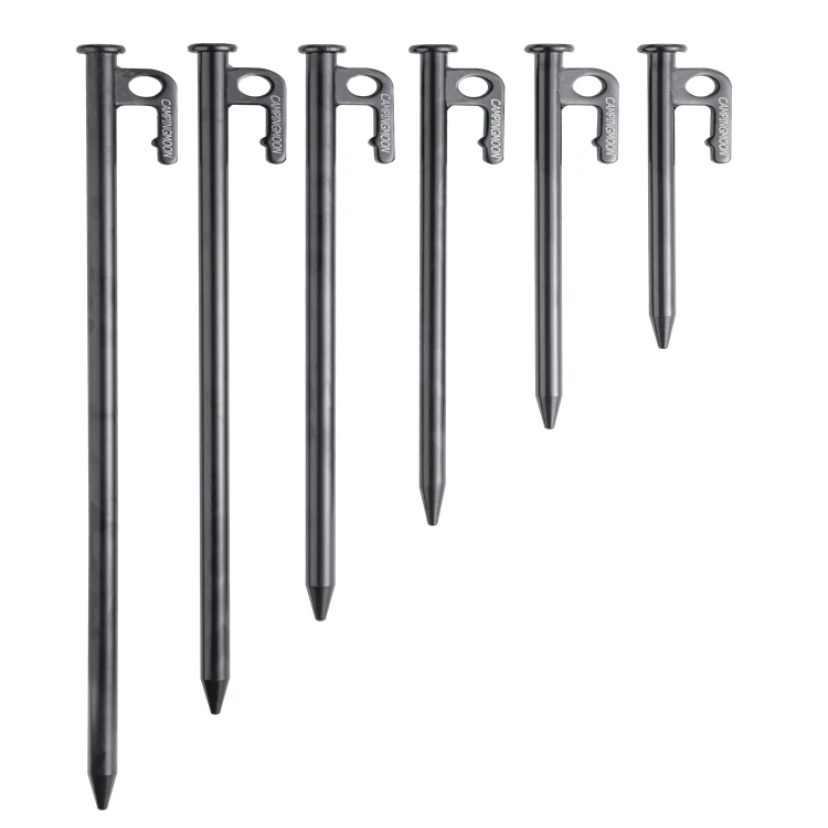 9Pcs Lightweight Aluminum Alloy Outdoor Camping Tent Stakes Pegs Nails 15cm 