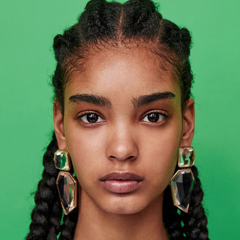 

2020 Fashion exaggerated transparent geometric irregular earrings bohemian style earrings HZS51034