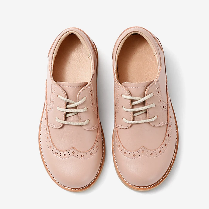 

flat vegan leather brogue wint tip casual kids oxford baby shoes toddler