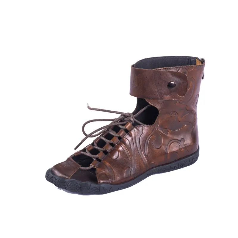 

Cool Handsome Comfortable Flat Lace-up Sandals for Women, Coffee, brown, apricot, black