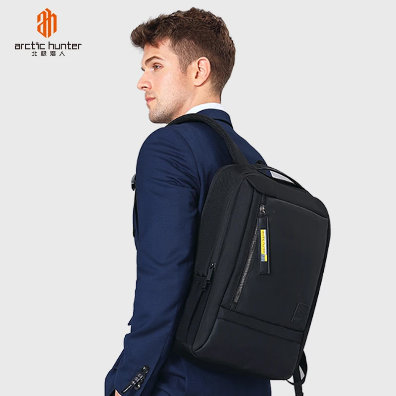 

2020 Factory Arctic Hunter OEM ODM Business Bagpack Usb Headphone Jack Laptop Bags Men Custom Waterproof Smart Backpack Bag, Black, blue,dark grey