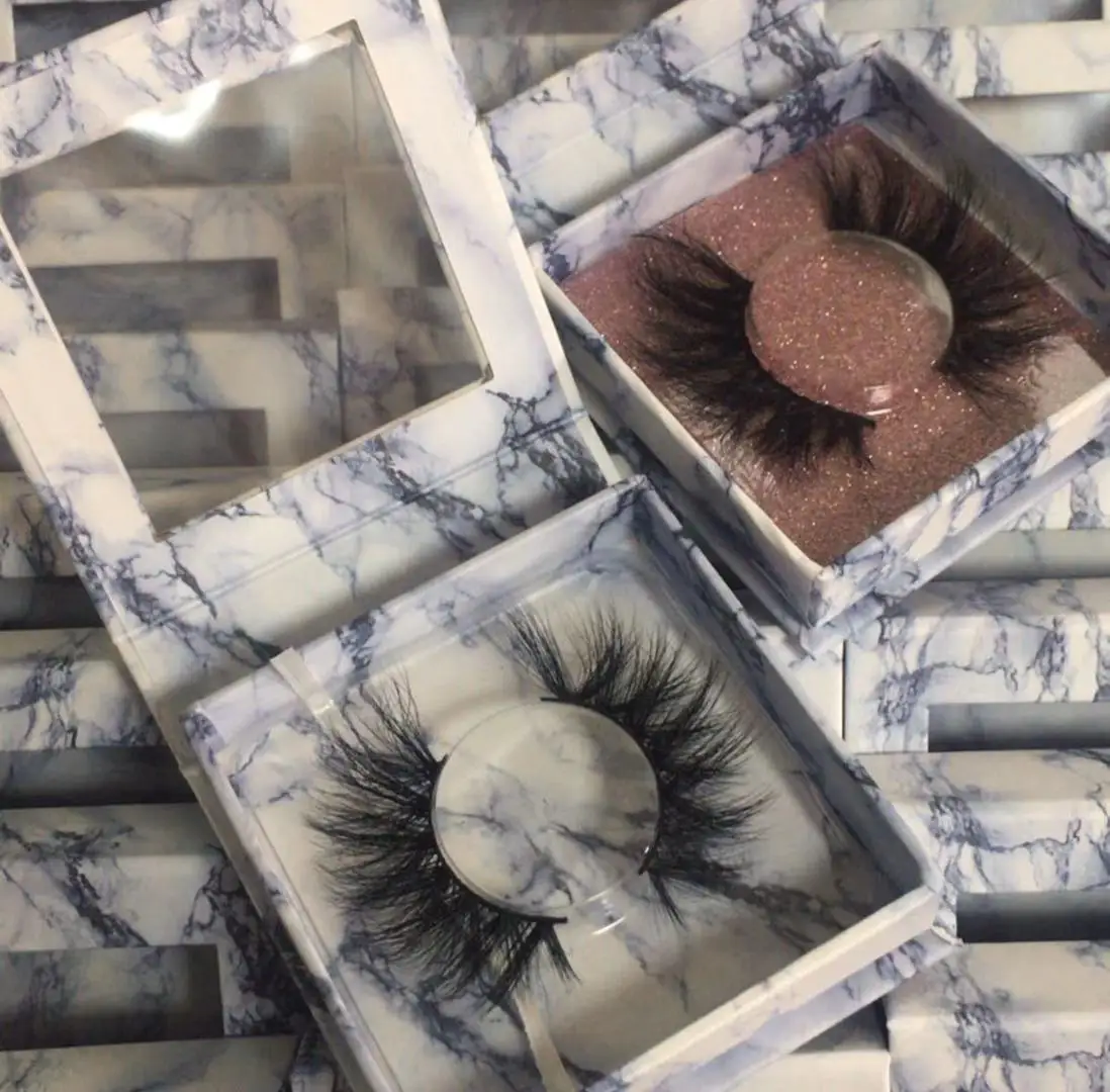 

free LOGO 3D Mink Eyelash Full Strip Lashes 25mm 30mm false eyelash eye lashesh box