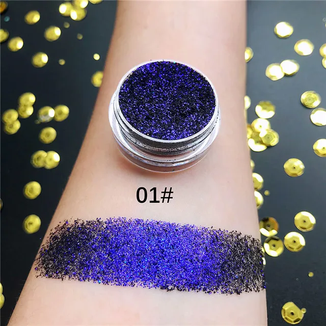 

Wholesale 12 Colors Powder Duochrome Loose Powder Makeup Pigment Chameleon Single Glitter Eyeshadow