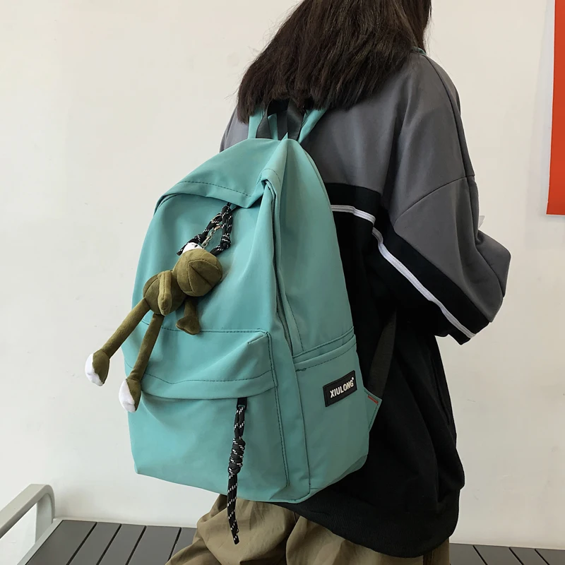 

2020 Trends cartoon school bag student backpack leisure style nylon bag, Black,blue,gray or customized