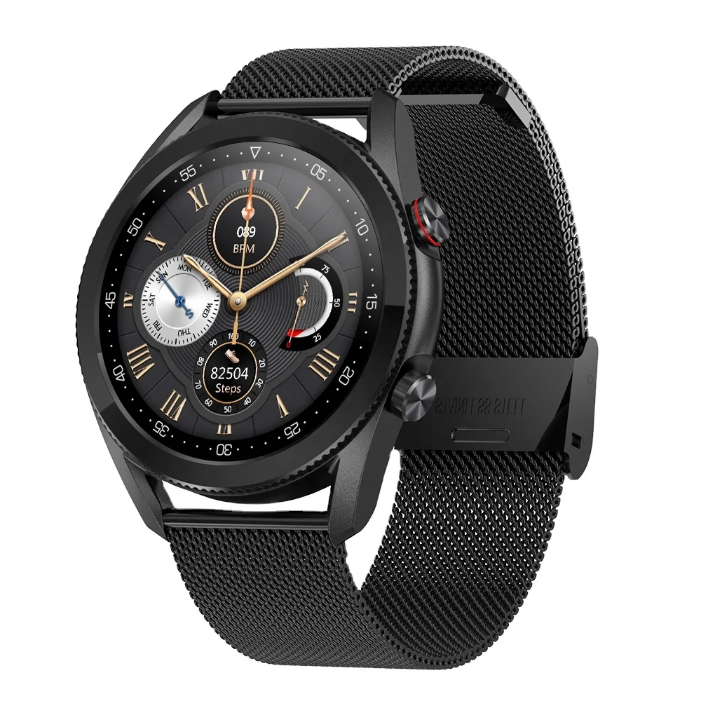 

2022 Smart Watch L19 BIS Certified 1.3 Inch Full Touch Blood Oxygen High-end Business Smartwatch IP68 Multi Sport Watch Reloj, Brown, black, sliver
