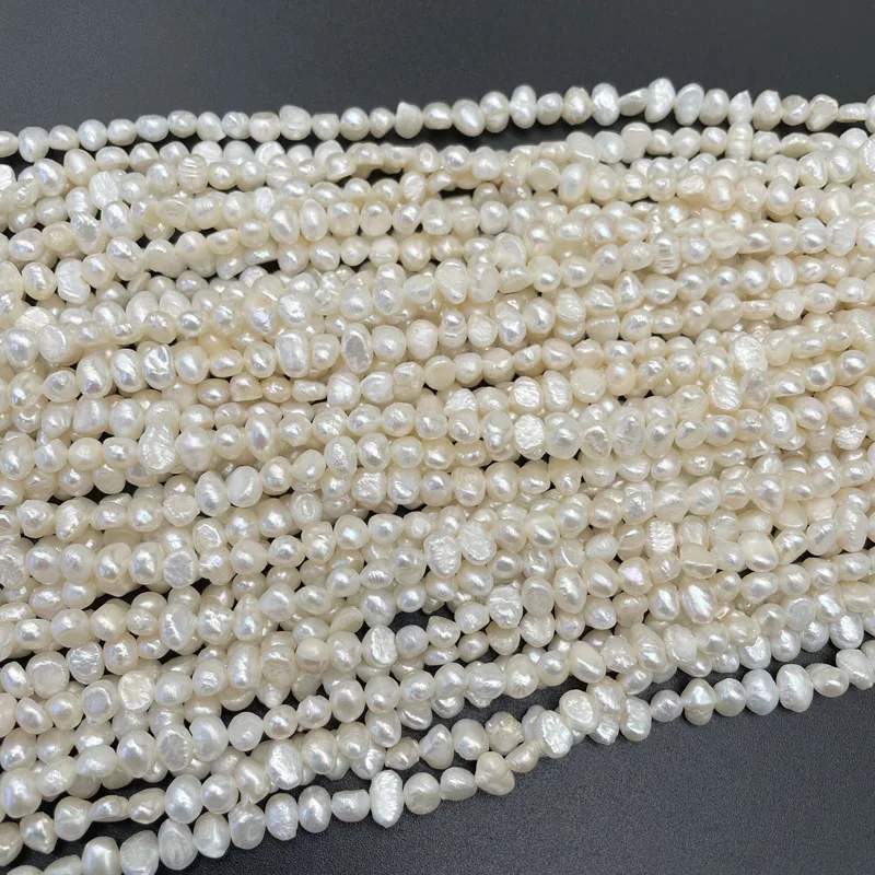 

Irregular natural freshwater pearl 6-7mm Loose Pearl Strand 16'' each DIY, Natural white