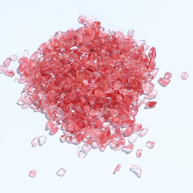 Wholesale Red Smelting Quartz Crystal Gravel Tumbling Bulk Stone