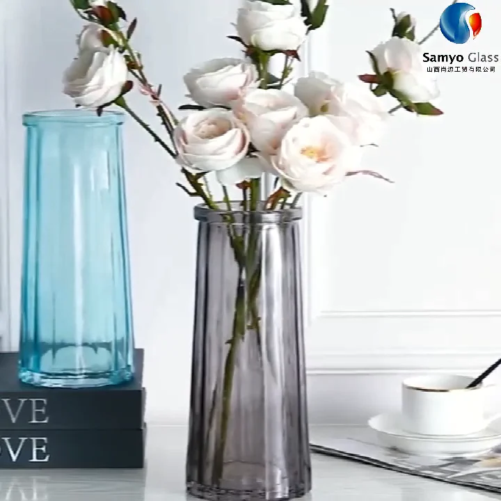 Glass Colorful Cylinder Home Goods Decorative Vase Buy Home Goods