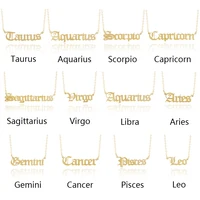 

Hot sale Star Constell Gold Plated Horoscope zodiac pendant necklace jewlery