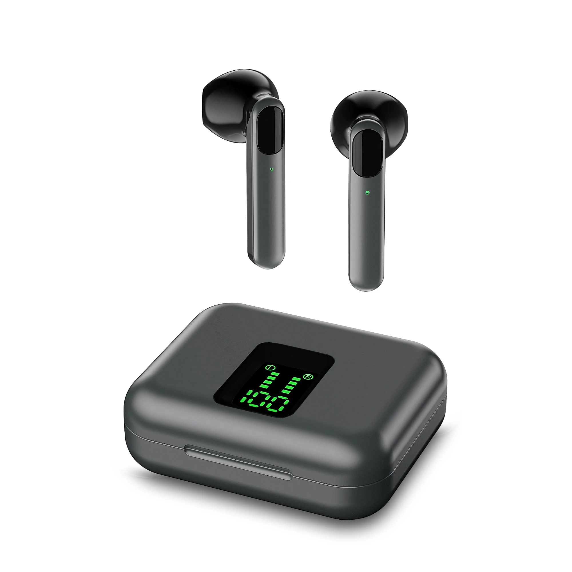 

New Product X40 LED Display Wireless Earphones IPX4 Waterproof Sport Earbuds with Charging Box, Black